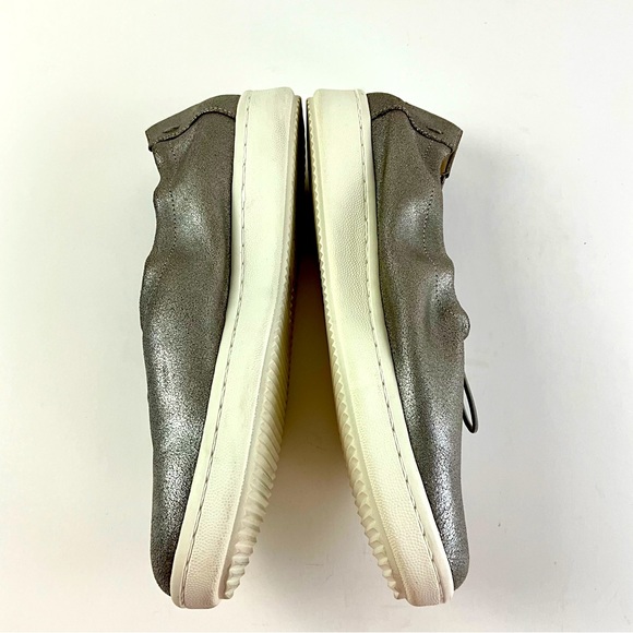 Eileen Fisher Loafers Sydney Slip-On Leather Sulver Sneakers woman Size 9 - Picture 4 of 11